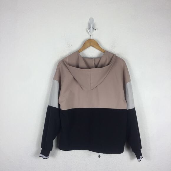 Zara Oversized Hoodie Lightweight Half Zip Jacket Small Funnel Neck Pouch Pocket - Picture 15 of 16